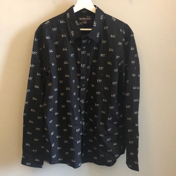Michael Kors Other - Michael Kors MK Monogram Shirt Casual Button Down Size Large